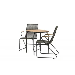 Holmbeck Loungesæt - Havemøbelsæt - Sort,Natur