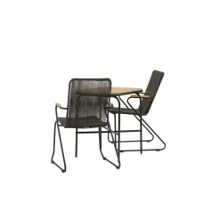 Holmbeck Loungesæt - Havemøbelsæt - Sort,Natur