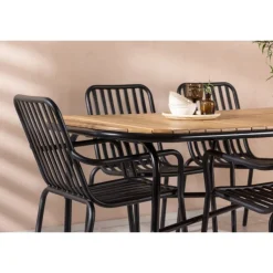 Holmbeck Loungesæt - Havemøbelsæt - Sort,Natur