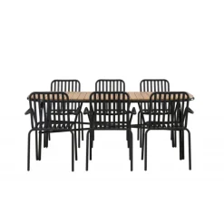 Holmbeck Loungesæt - Havemøbelsæt - Sort,Natur