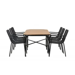 Holmbeck Loungesæt - Havemøbelsæt - Sort,Natur