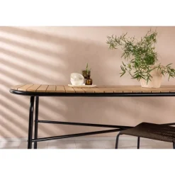 Holmbeck Spisebord - Sort,Natur