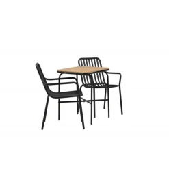 Holmbeck t Loungesæt - Havemøbelsæt - Sort,Natur