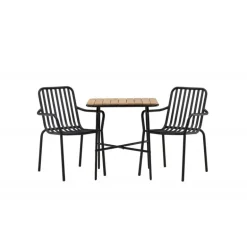 Holmbeck t Loungesæt - Havemøbelsæt - Sort,Natur