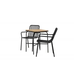 Holmbeck t Loungesæt - Havemøbelsæt - Sort,Natur