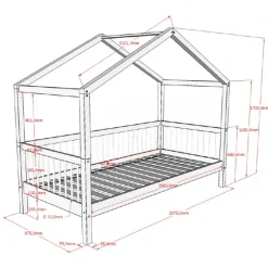 Husseng 90 x 200 cm – Forrest Oak eg
