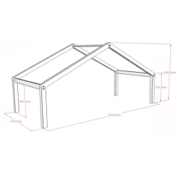 Husseng-tag til Forrest bøg (90 × 200 cm) – hvid