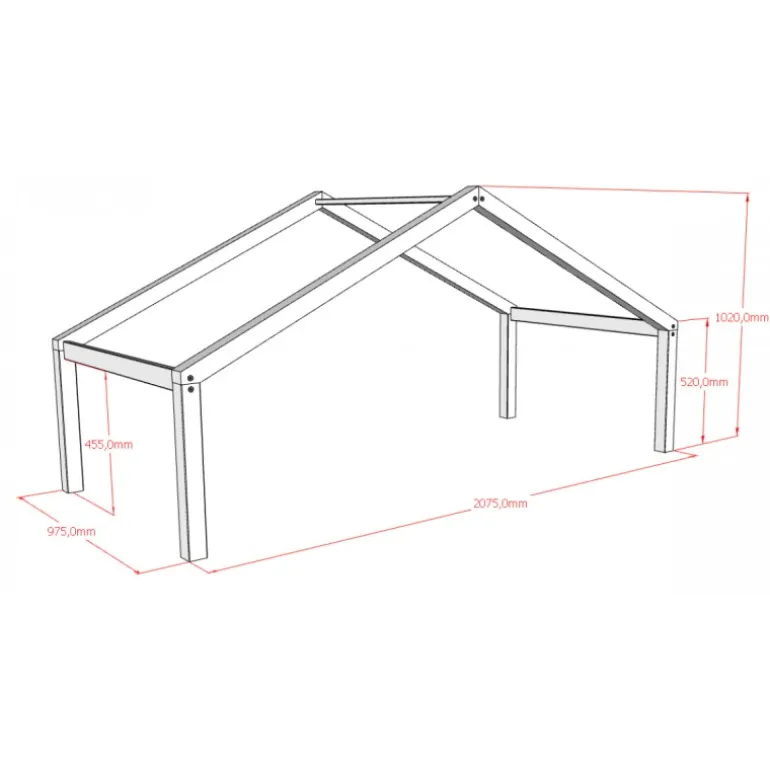 Husseng-tag til Forrest bøg (90 × 200 cm) – hvid