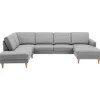 Hvidovre Hjørnesofa med chaiselong Højrevendt - Lysegrå Stof