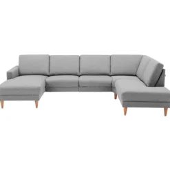 Hvidovre Hjørnesofa med chaiselong Venstrevendt - Lysegrå Stof