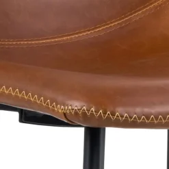 I_Oregon barstol brun læderlook