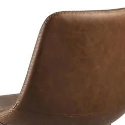 I_Oregon barstol brun læderlook