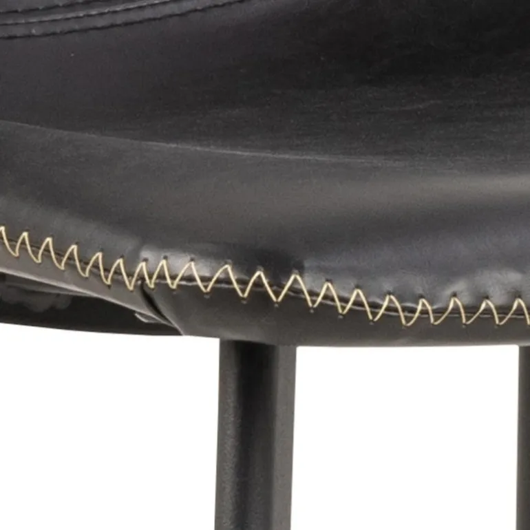 I_Oregon barstol sort læderlook