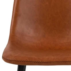 I_Oregon counterstol brun læderlook