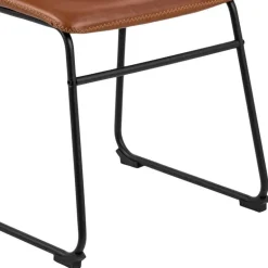 I_Oregon spisebordsstol brun læderlook