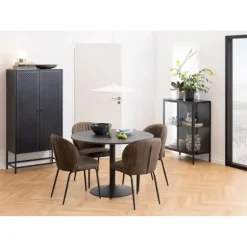 Ibiza spisebord sort Ø110 cm