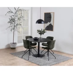 Ibiza spisebord sort Ø110 cm