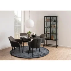 Ibiza spisebord sort Ø110 cm