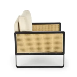 ILARIO lænestol, Sort / Naturlig