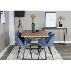 Inca e Spisebordssæt - Sort, Blå og Natur