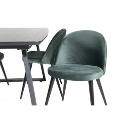 Inca e Spisebordssæt - Sort og Grøn