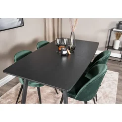 Inca e Spisebordssæt - Sort og Grøn