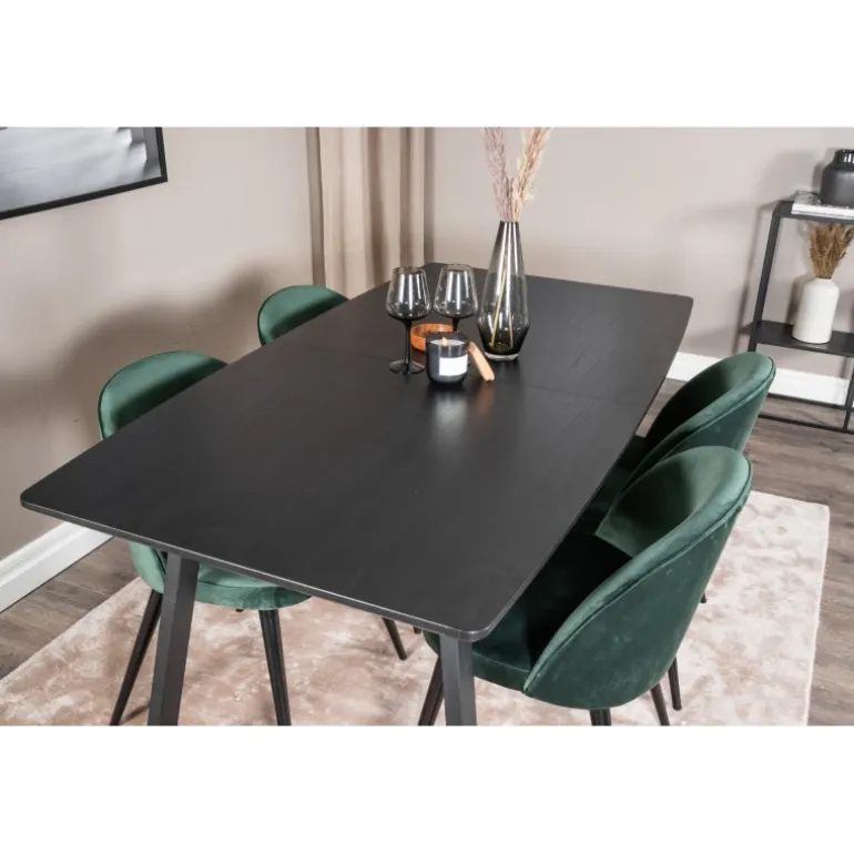 Inca e Spisebordssæt - Sort og Grøn