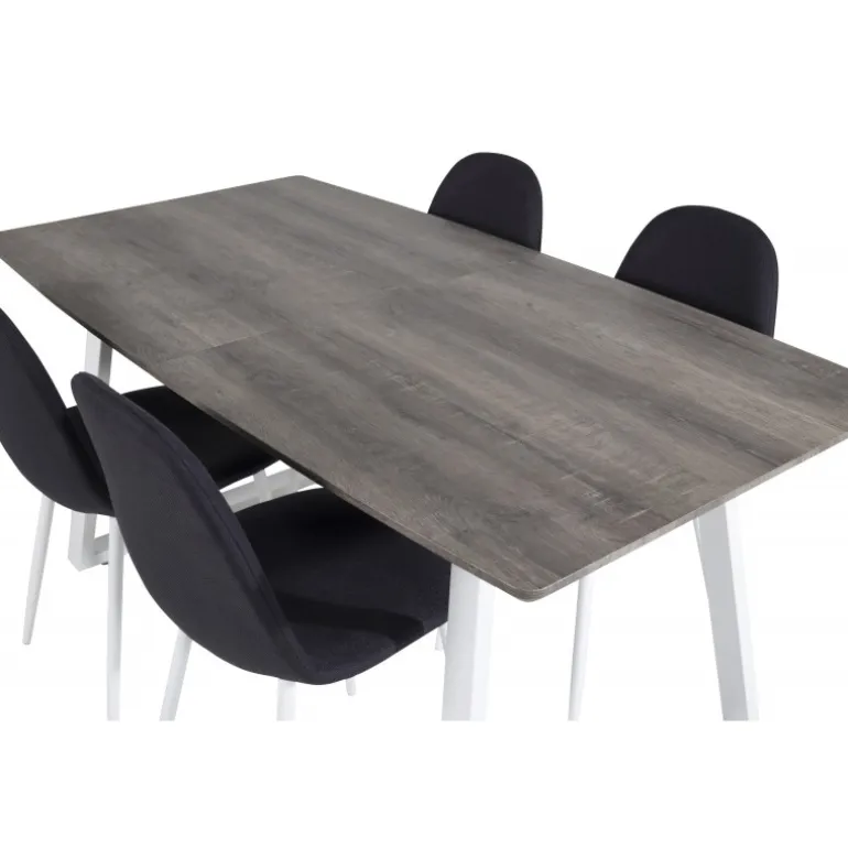 Inca e Spisebordssæt - Sort, Grå, Natur og Hvid