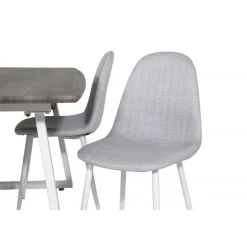 Inca Spisebordssæt - Lysegrå, Natur og Hvid