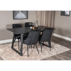 Inca Spisebordssæt - Sort