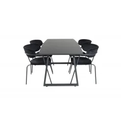 Inca Spisebordssæt - Sort