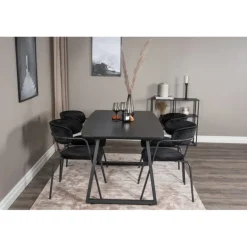 Inca Spisebordssæt - Sort