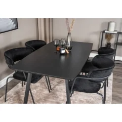 Inca Spisebordssæt - Sort