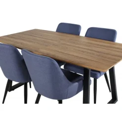 Inca Spisebordssæt - Sort, Blå og Natur