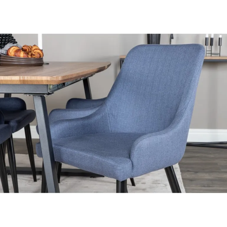 Inca Spisebordssæt - Sort, Blå og Natur