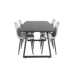 Inca Spisebordssæt - Sort og Grå