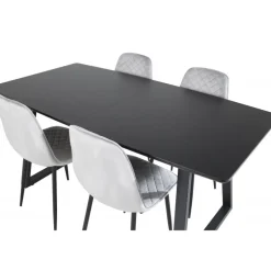 Inca Spisebordssæt - Sort og Grå