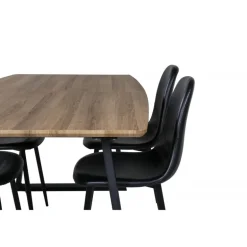 Inca Spisebordssæt - Sort og Natur