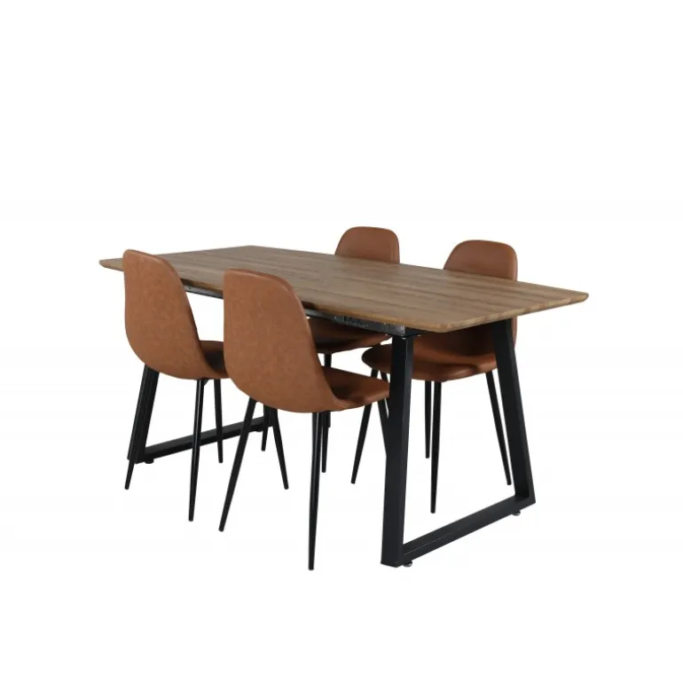 Inca Spisebordssæt - Sort og Brun og - Natur