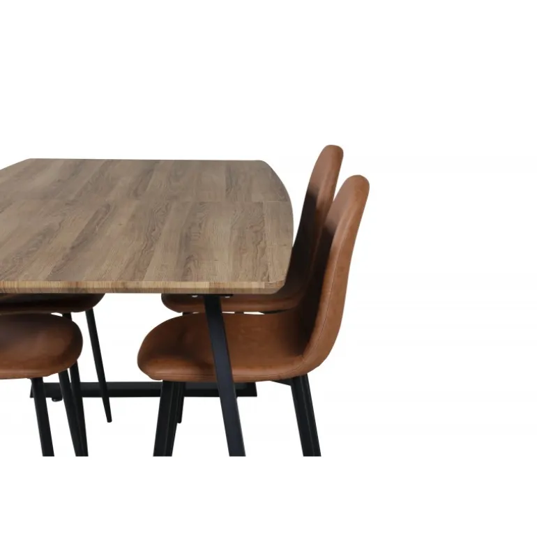 Inca Spisebordssæt - Sort og Brun og - Natur