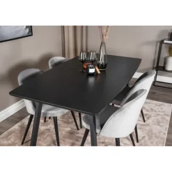 Inca Spisebordssæt - Sort og Lysegrå