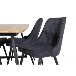 Inca Spisebordssæt - Sort og Natur