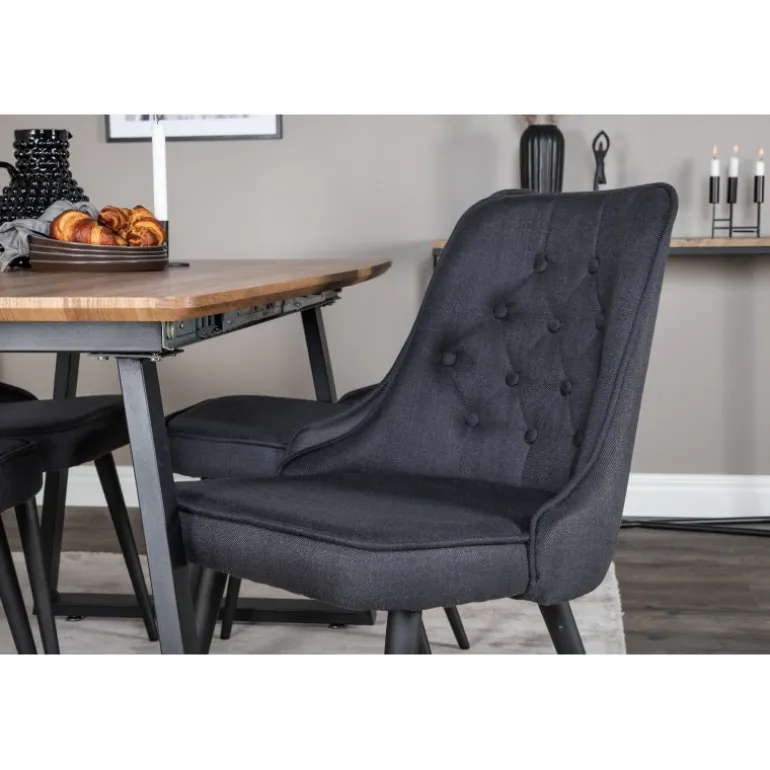 Inca Spisebordssæt - Sort og Natur