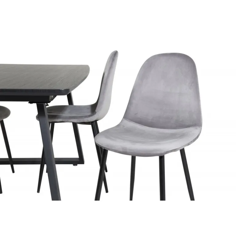 Inca Spisebordssæt - Sort og Lysegrå