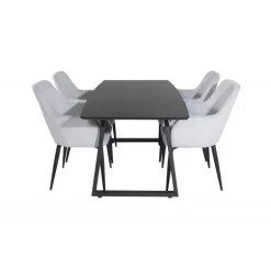 Inca Spisestue Sæt - Sort og Grå