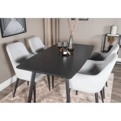 Inca Spisestue Sæt - Sort og Grå