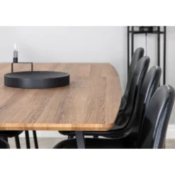 Inca Spisestuesæt - Sort og Natur