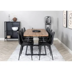 Inca Spisestuesæt - Sort og Natur