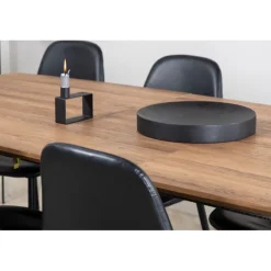 Inca Spisestuesæt - Sort og Natur