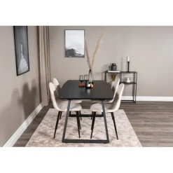 Inca t Spisebordssæt - Beige og Sort